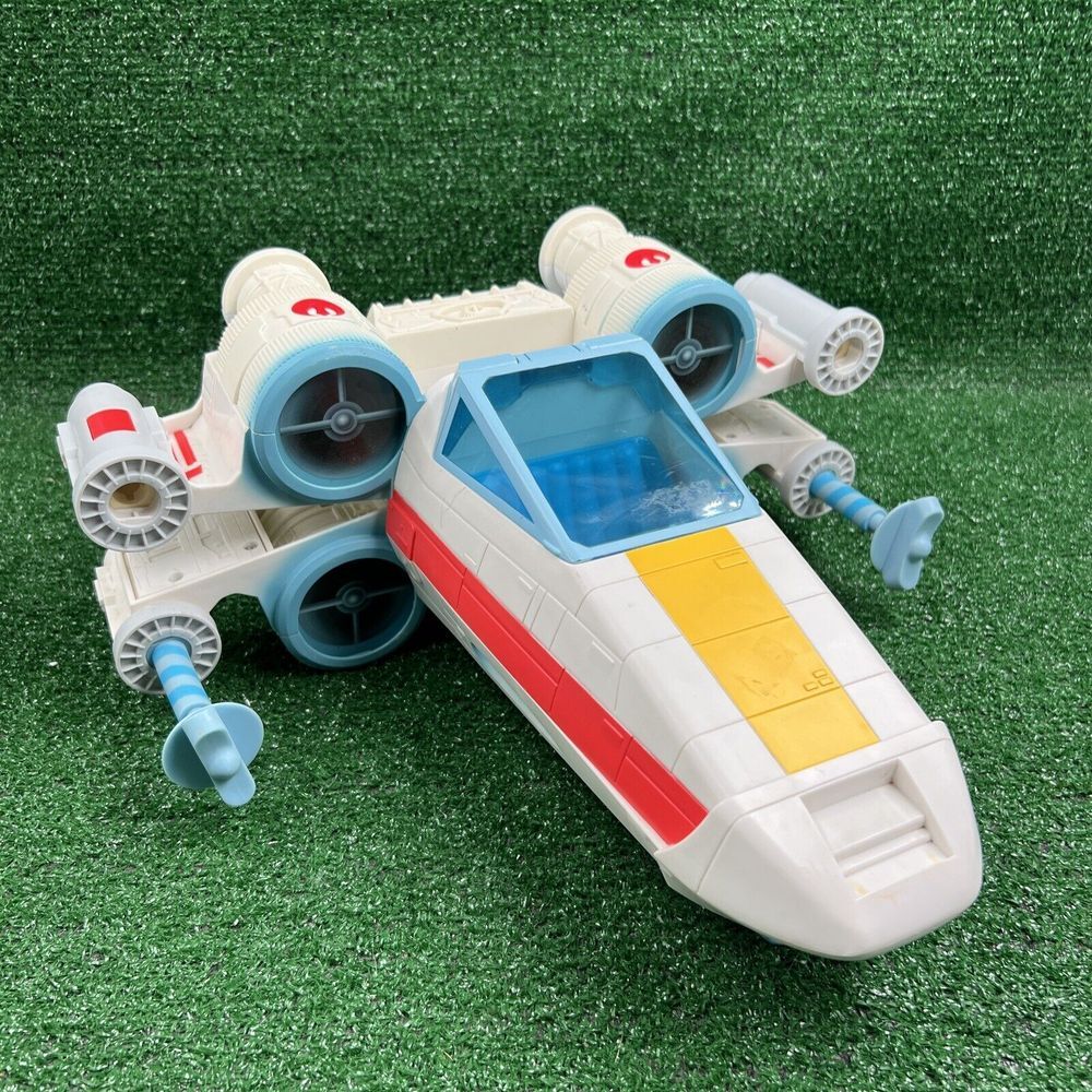 Star Wars Jedi Force X Wing Fighter 15" Ship Hasbro‎ 2004 With Sounds